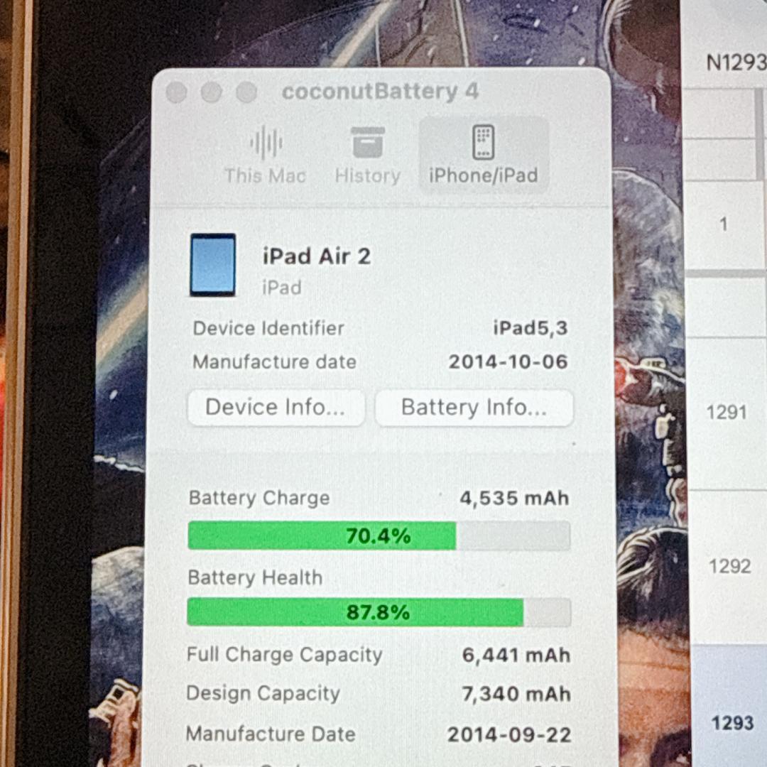 【美品】iPad Air 2 128GB MH1J2J/A シルバー