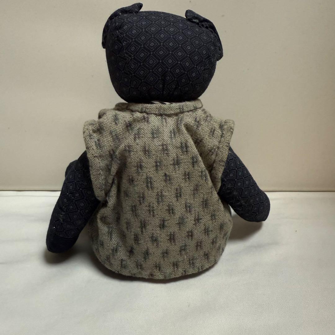 手作り 木綿のカスリ ティディベア 2体 ハンドメイド