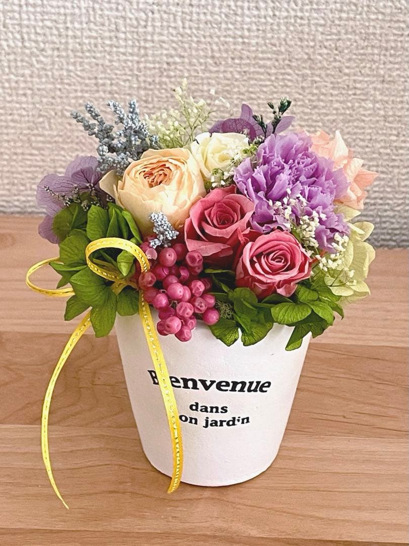 ＊*..彩り豊かなミニガーデンアレンジ..＊°..プリザーブドフラワー
