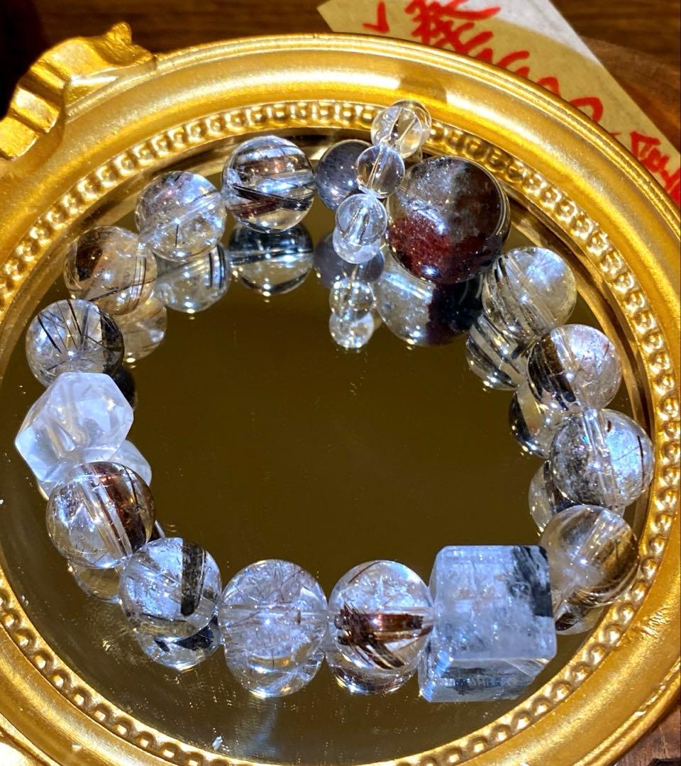 最強神道術式かけ！最強魔除け結界お守り 【超レア】ブラックルチルガーデンクォーツ