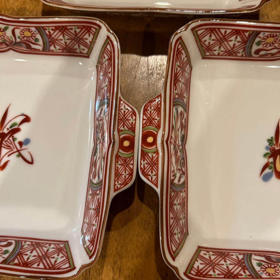 有田焼　幸山窯　赤絵万暦 銘々皿 五枚