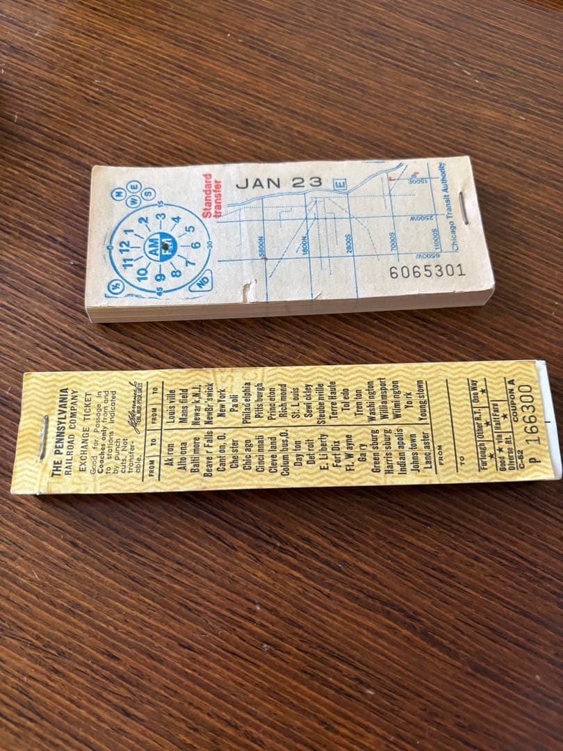 海外紙物　ヴィンテージ チケット　2種セット　ラスト