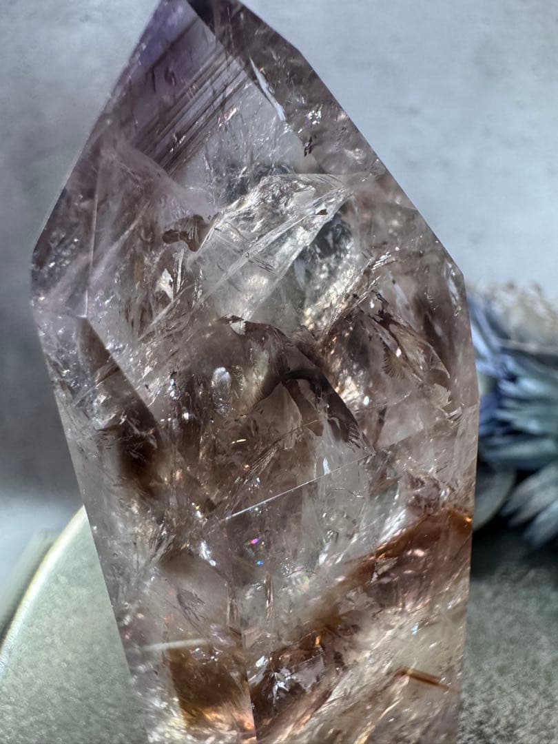 ブランデーカラーファントム　アメジストファントム　アメトリン　UV蛍光アメジスト