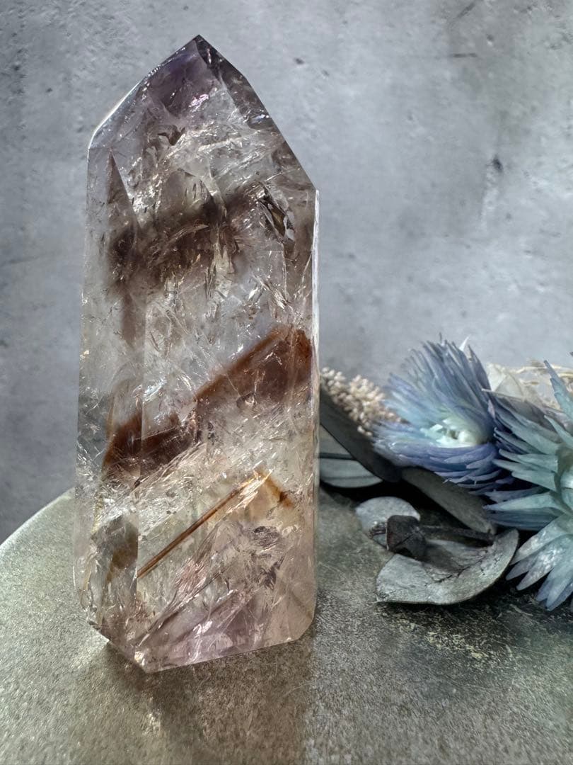 ブランデーカラーファントム　アメジストファントム　アメトリン　UV蛍光アメジスト