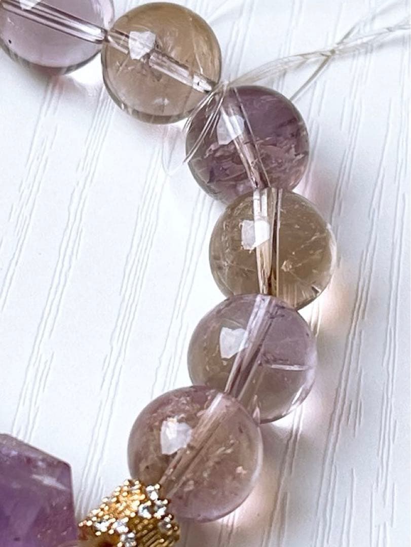 とおかさま様♥️アメトリン 六芒星(大粒)＆アメトリン タンブル天然石ブレスレット