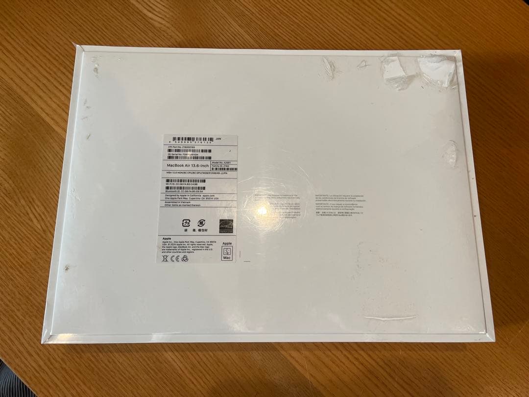 未使用 M2チップ 512GB 13インチMacBook Air -ミッドナイト