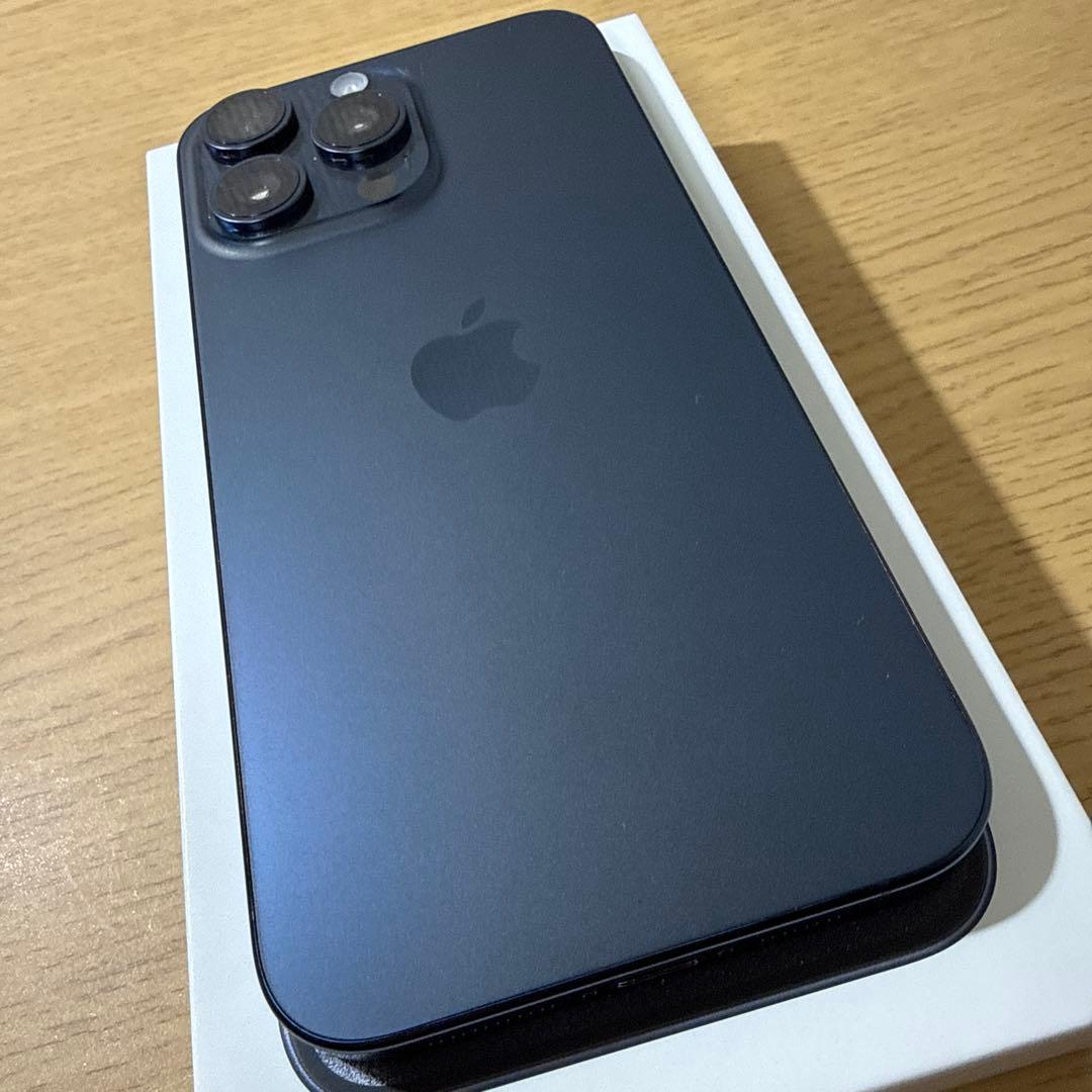 【美品】iPhone15Pro Max 256GB ブルーチタニウム　箱あり