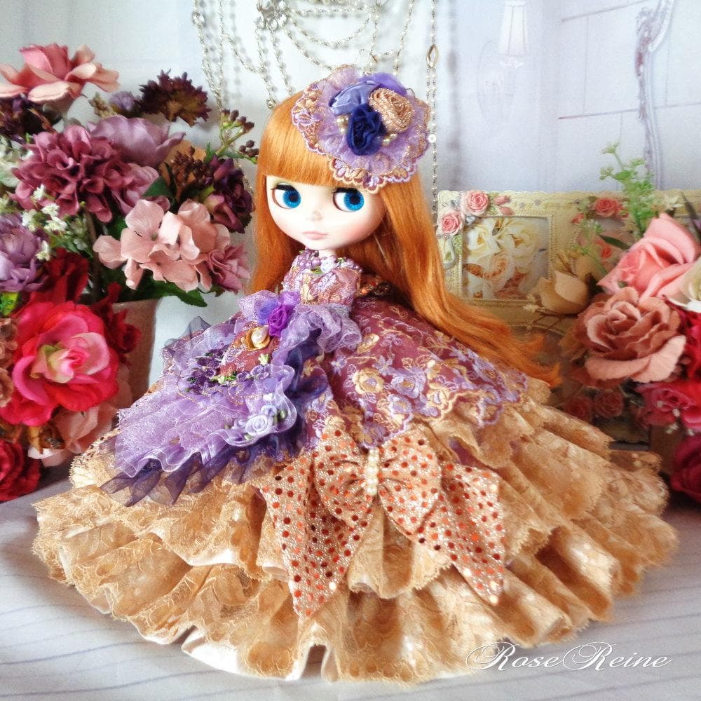 ★春祭特価！マリーアントワネット エレガントゴールドの豪華フリルドールドレス