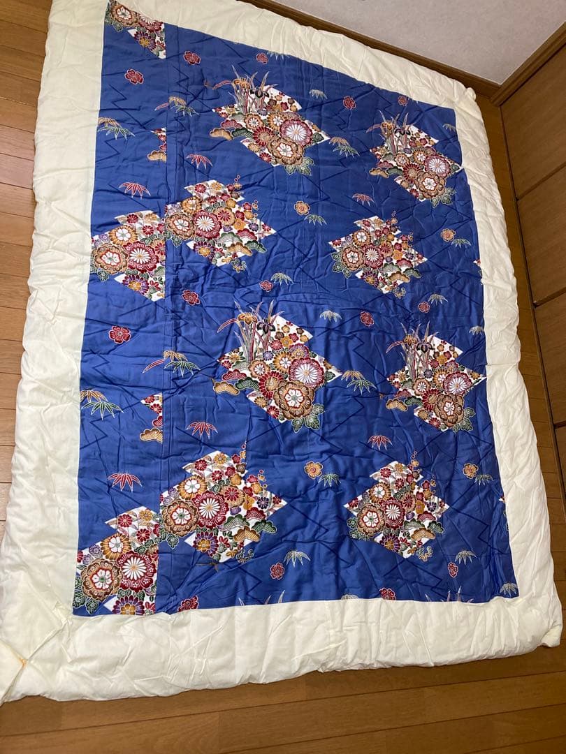 【新品未使用】綿布団　カバー付き 掛け布団　綿ふとん 綿掛布団