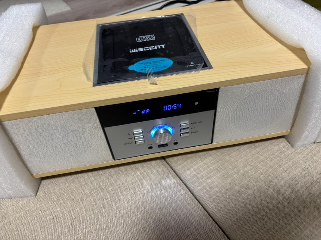 ミニコンポ・セットコンポ CDプレーヤー レトロ/Bluetooth/FMステレ