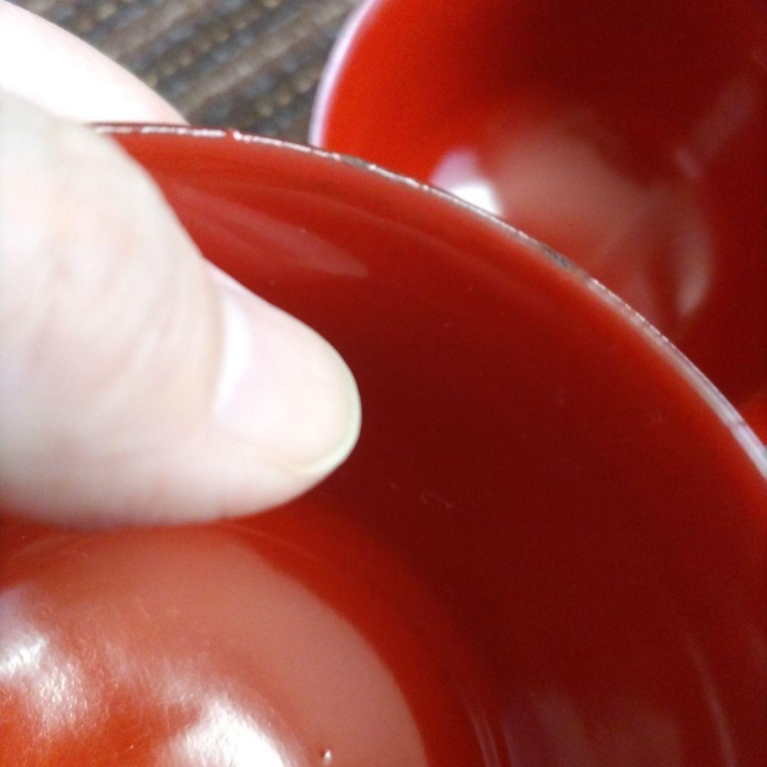 輪島塗　漆器　朱塗り　本堅地　そば猪口　５客セット