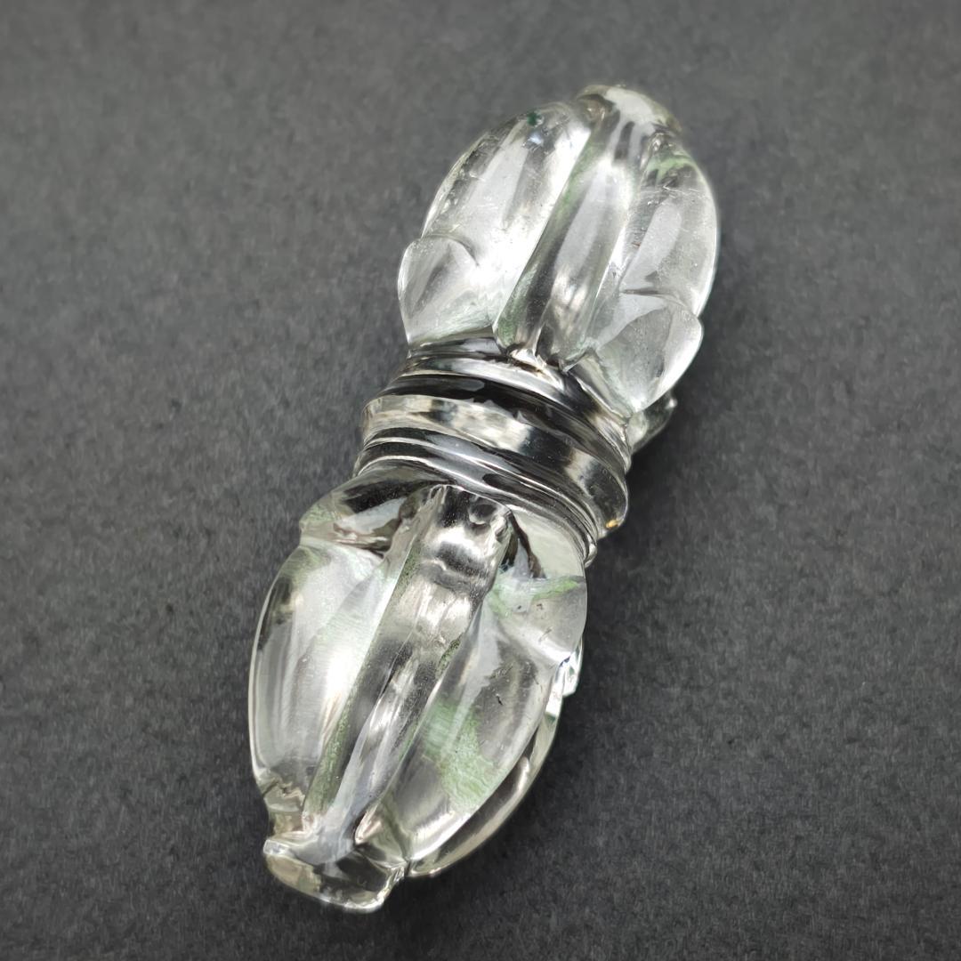 ネパール ヒマラヤ水晶製 金剛杵 バジュラー 空海と密教美術 No,9