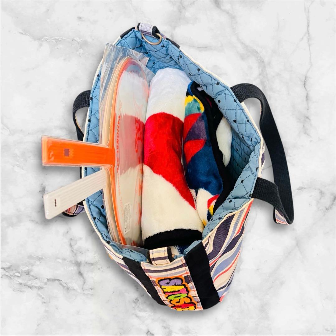 ☆大宮SK風 ダッフィー風 トートバッグ 大野智 二宮和也 参戦バッグ 青黄☆