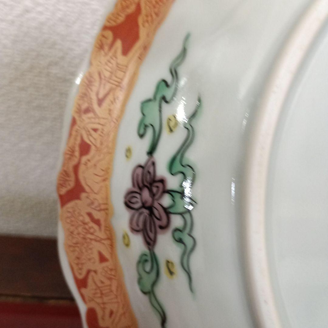 三洋陶器　龍峰窯　金彩九谷祥瑞　楕円大皿　盛り皿　未使用品