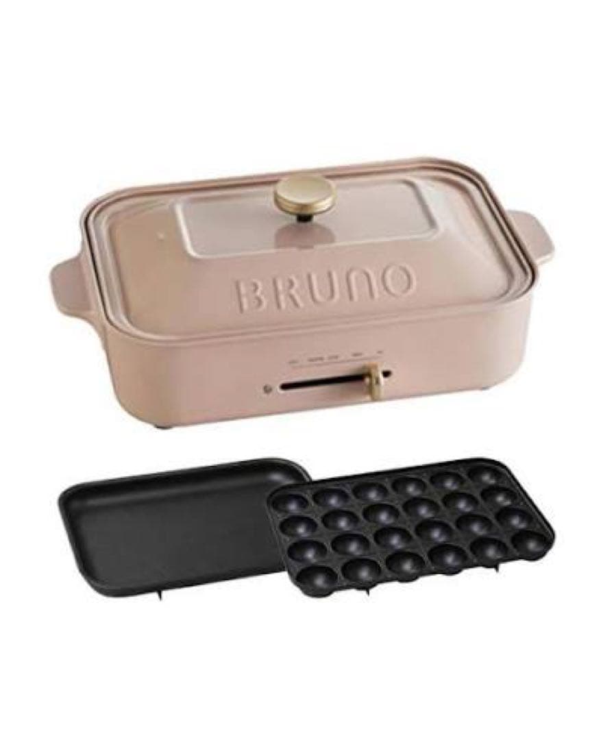 【 BRUNO 】 コンパクトホットプレート ピンク　セラミックコート鍋　美品