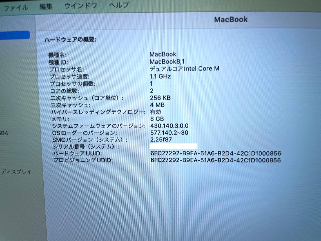MacBook 12インチ　2015　CoreM　8GB　251GB