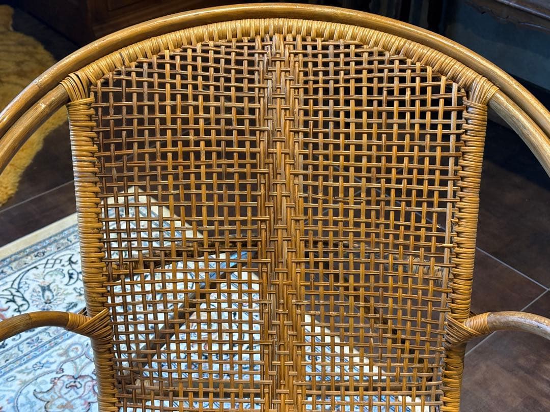 ラタン家具 籐家具 ラウンジチェア ローチェア アジアン ビンテージ nz