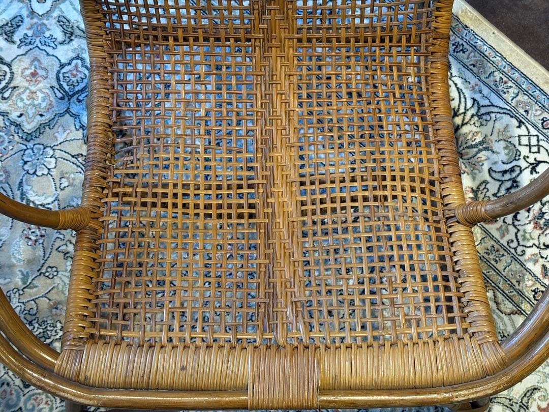 ラタン家具 籐家具 ラウンジチェア ローチェア アジアン ビンテージ nz