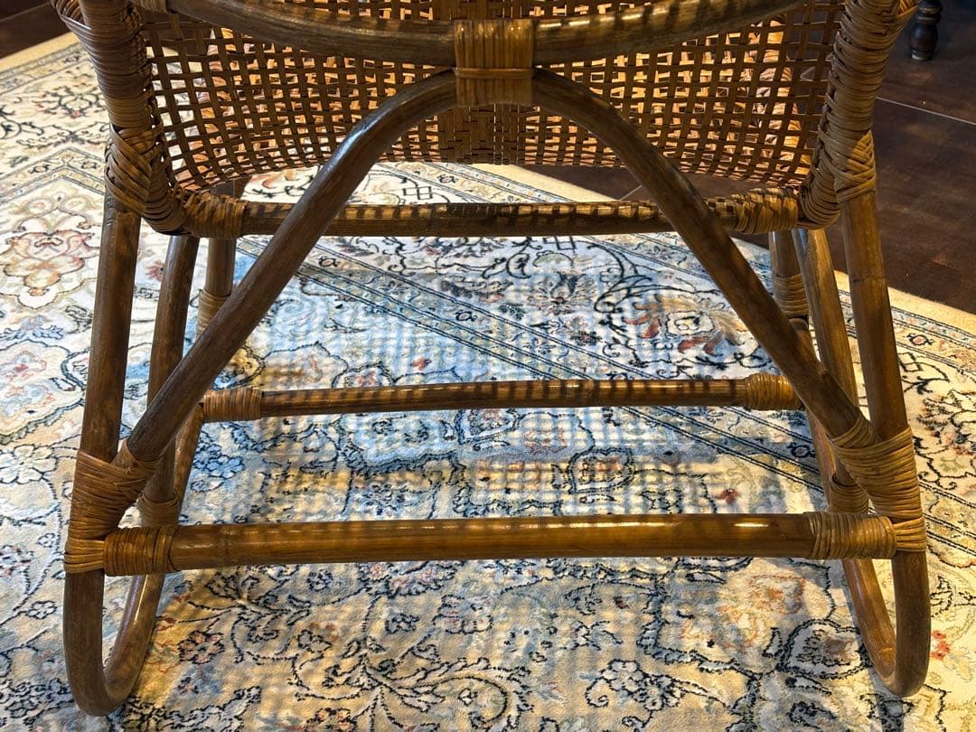 ラタン家具 籐家具 ラウンジチェア ローチェア アジアン ビンテージ nz