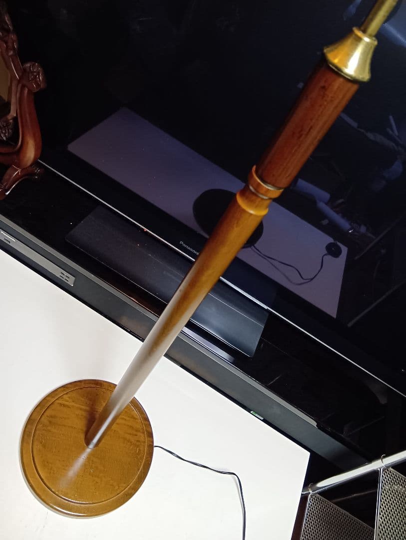 希少　ナショナル　ビンテージ　クラシック　デザイン　ウッド　フロアスタンド