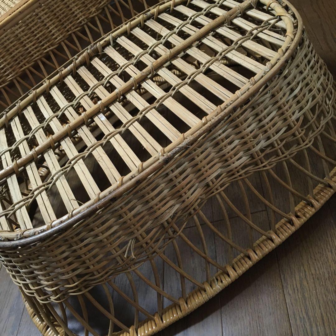 アンティーク脱衣籠　天然素材　二個セット　当時物　最終お値下げ