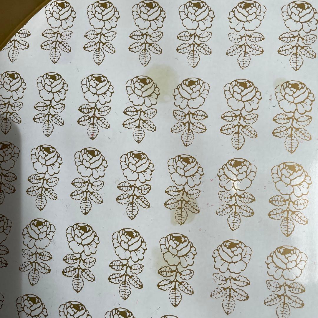 マリメッコ　ヴィヒキルース　ヴィンテージ ゴールド　ラウンド　トレイ　お盆　レア