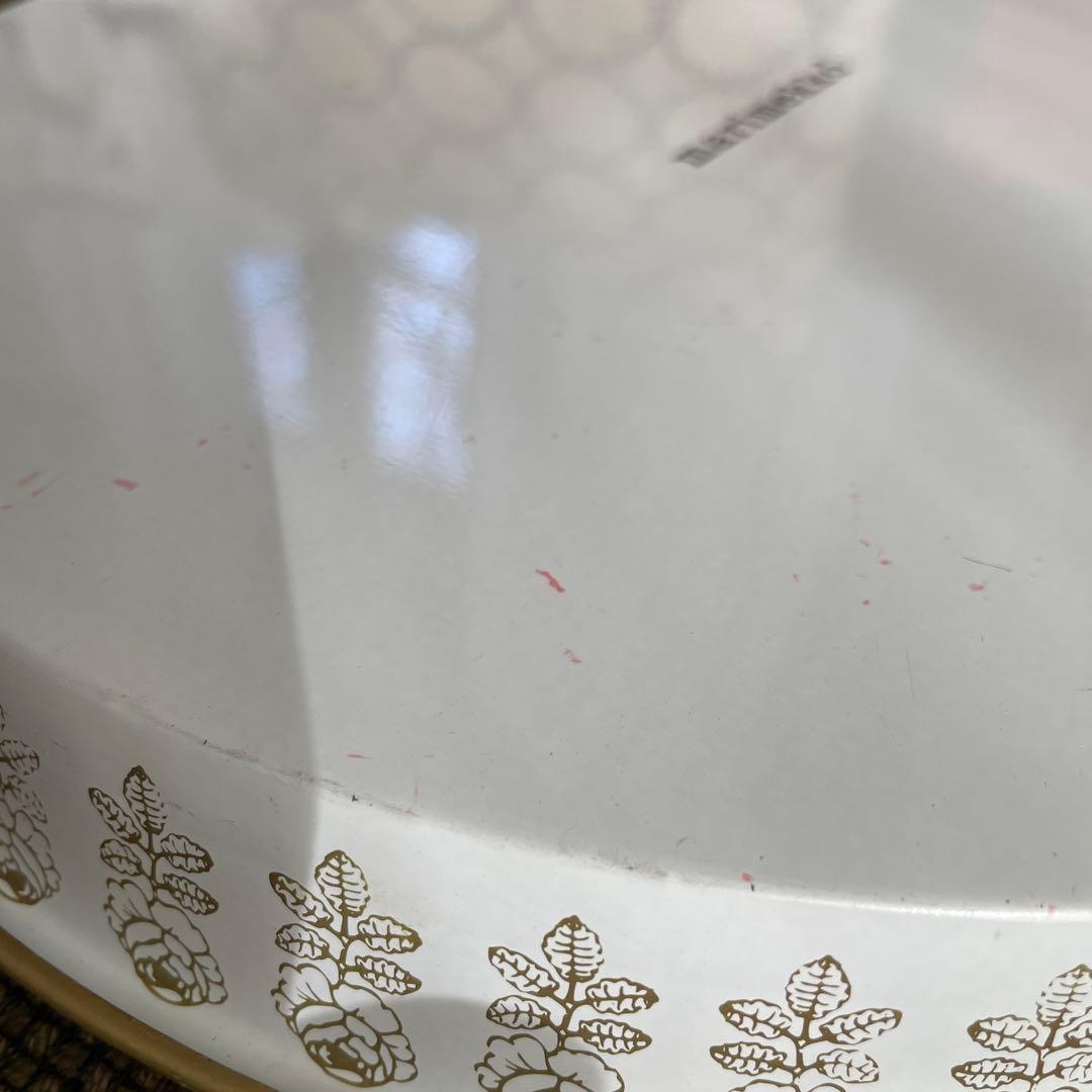 マリメッコ　ヴィヒキルース　ヴィンテージ ゴールド　ラウンド　トレイ　お盆　レア