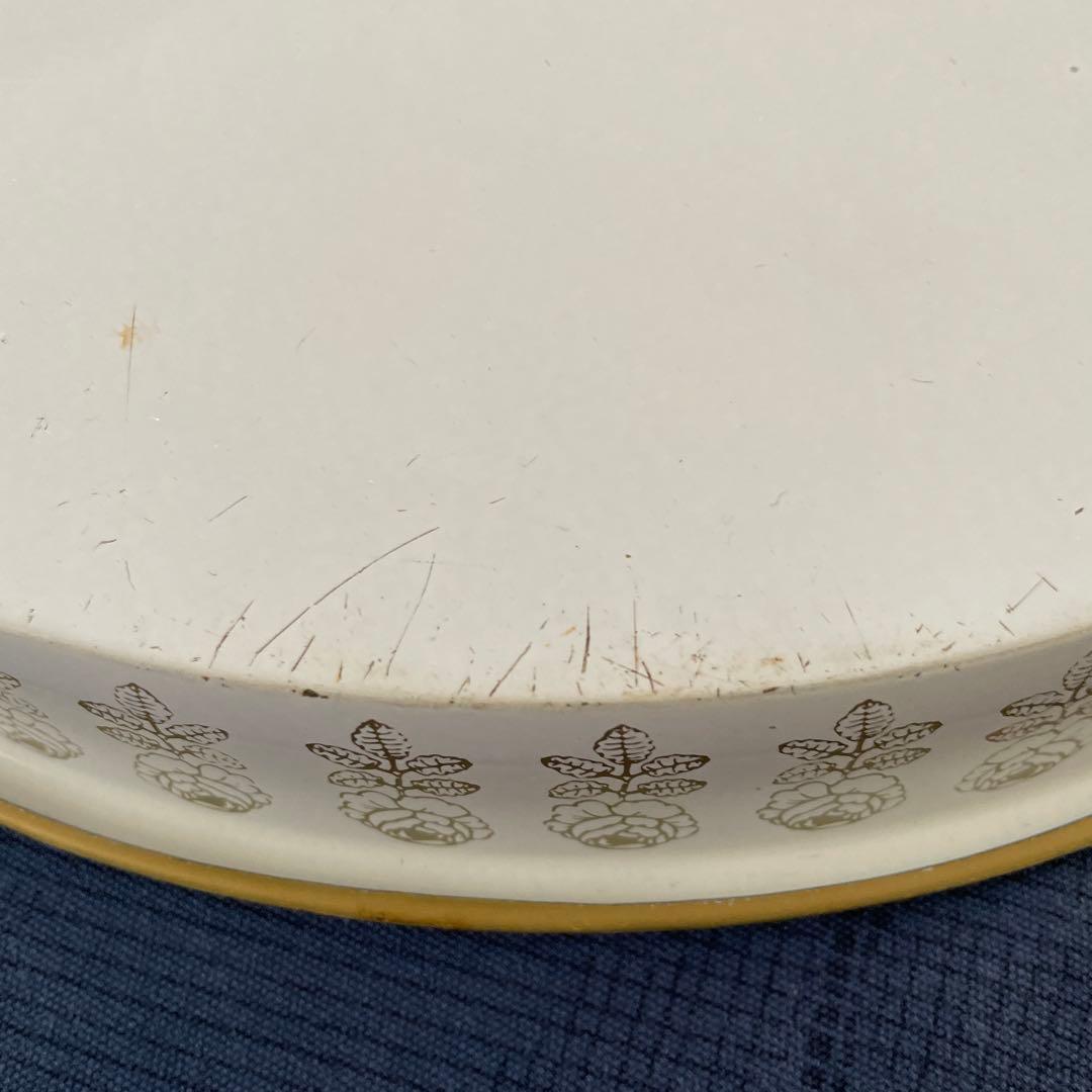 マリメッコ　ヴィヒキルース　ヴィンテージ ゴールド　ラウンド　トレイ　お盆　レア