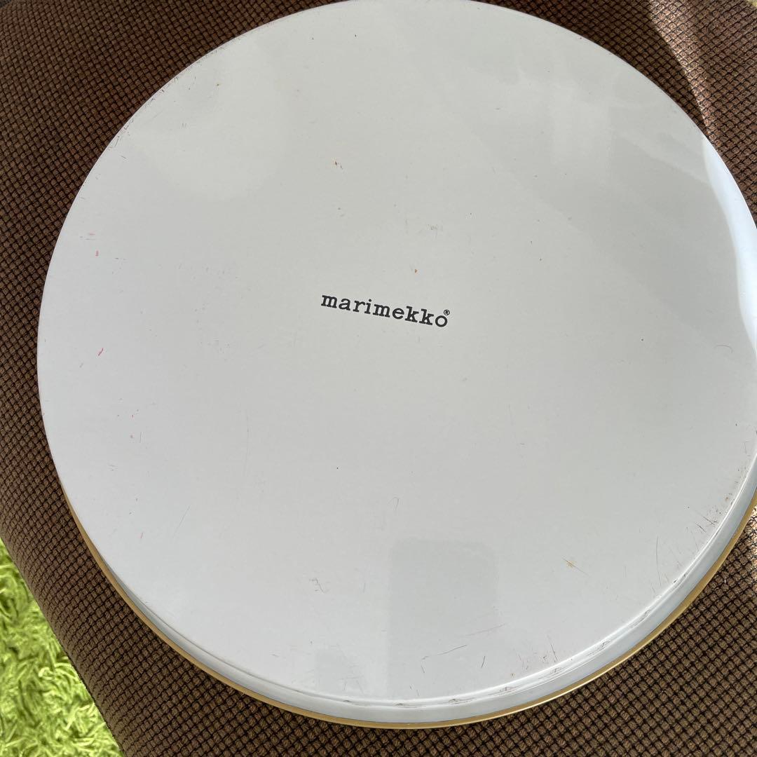 マリメッコ　ヴィヒキルース　ヴィンテージ ゴールド　ラウンド　トレイ　お盆　レア