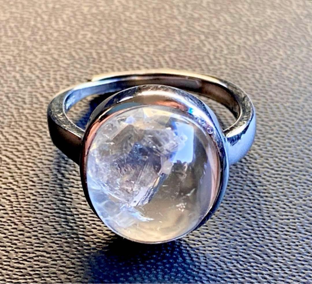 夢幻品質　秘蔵放出　ガネッシュヒマール産　虹のクォーツインクォーツ極上リング