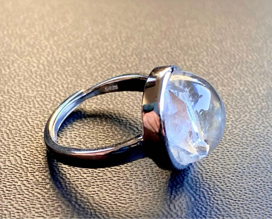 夢幻品質　秘蔵放出　ガネッシュヒマール産　虹のクォーツインクォーツ極上リング