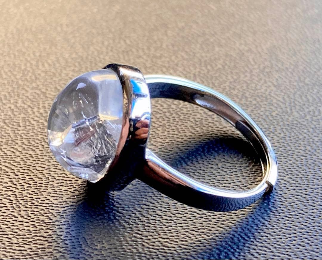 夢幻品質　秘蔵放出　ガネッシュヒマール産　虹のクォーツインクォーツ極上リング