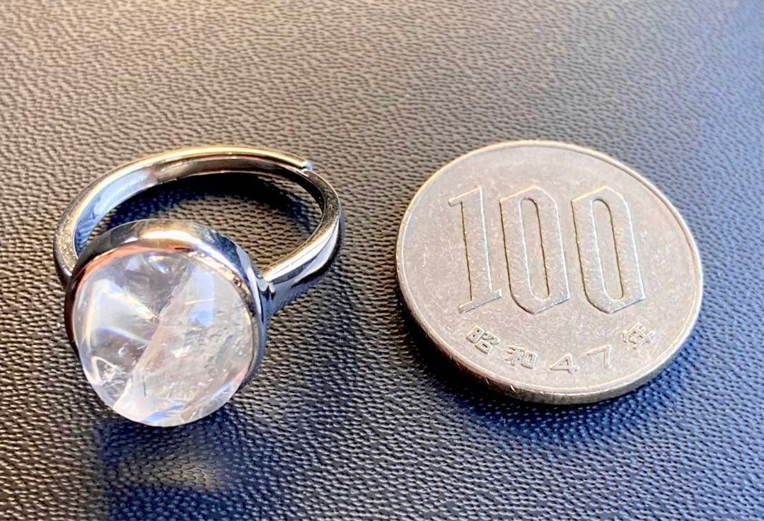 夢幻品質　秘蔵放出　ガネッシュヒマール産　虹のクォーツインクォーツ極上リング