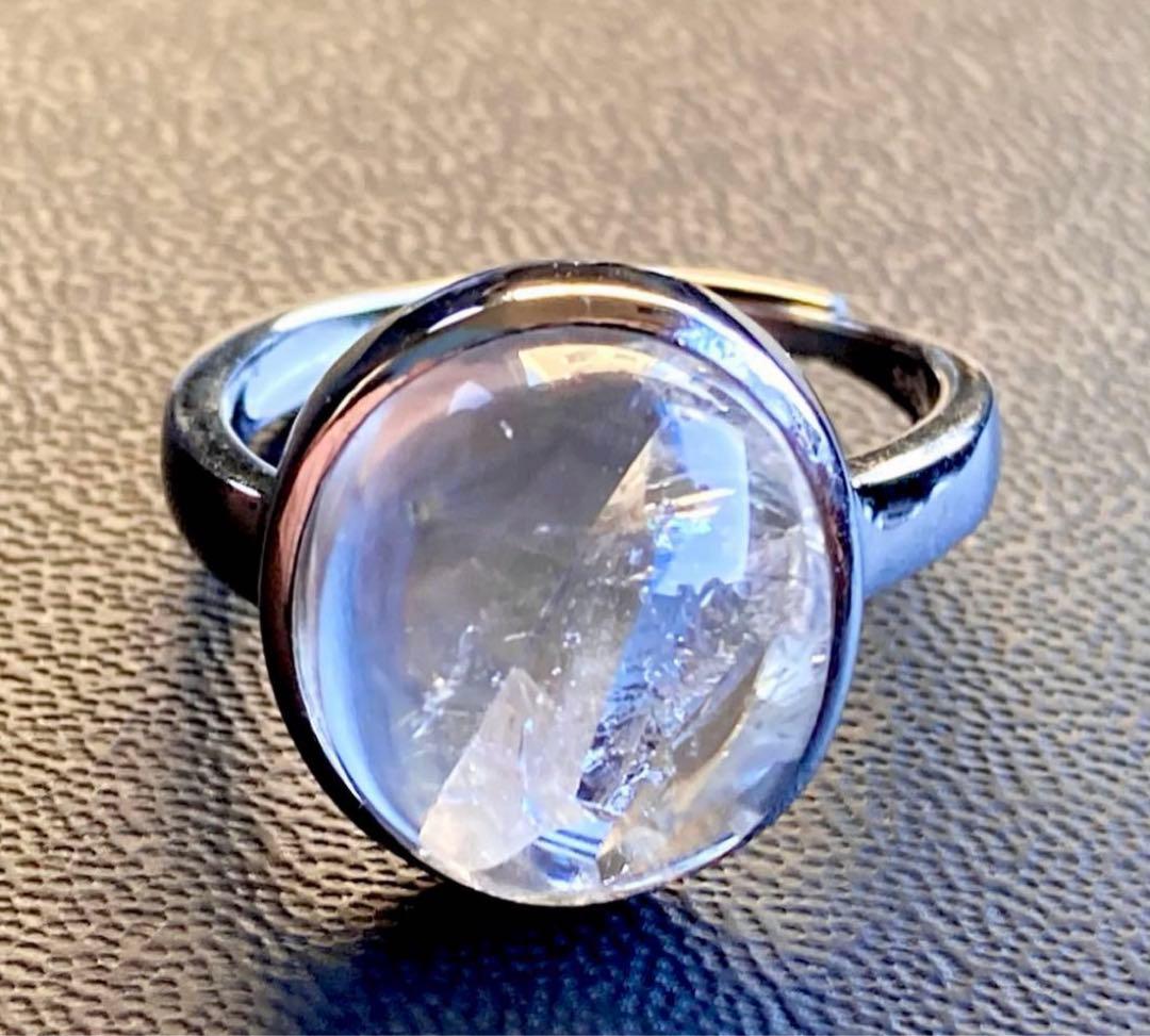 夢幻品質　秘蔵放出　ガネッシュヒマール産　虹のクォーツインクォーツ極上リング
