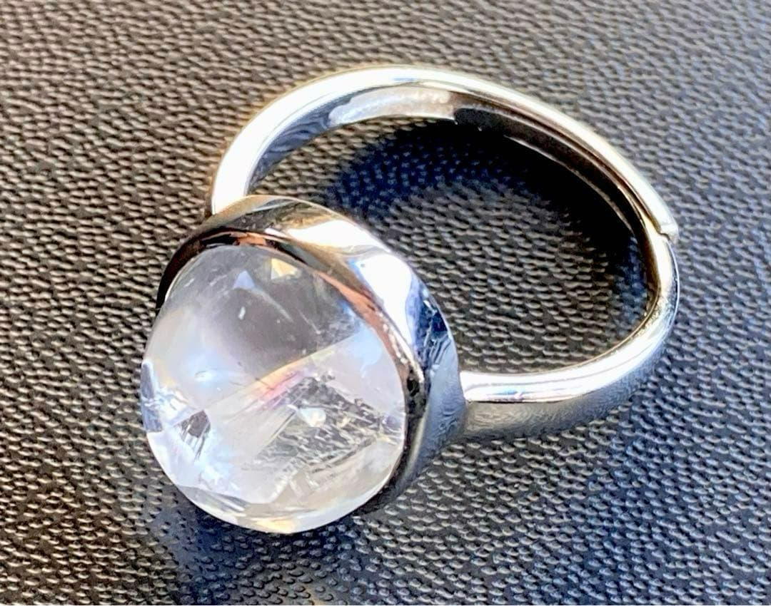 夢幻品質　秘蔵放出　ガネッシュヒマール産　虹のクォーツインクォーツ極上リング