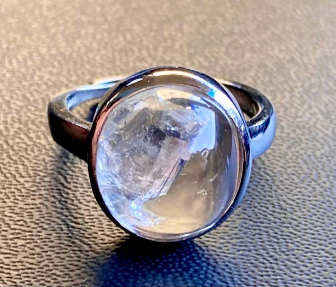 夢幻品質　秘蔵放出　ガネッシュヒマール産　虹のクォーツインクォーツ極上リング