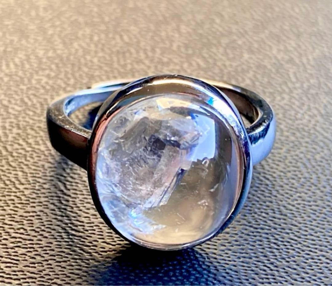 夢幻品質　秘蔵放出　ガネッシュヒマール産　虹のクォーツインクォーツ極上リング