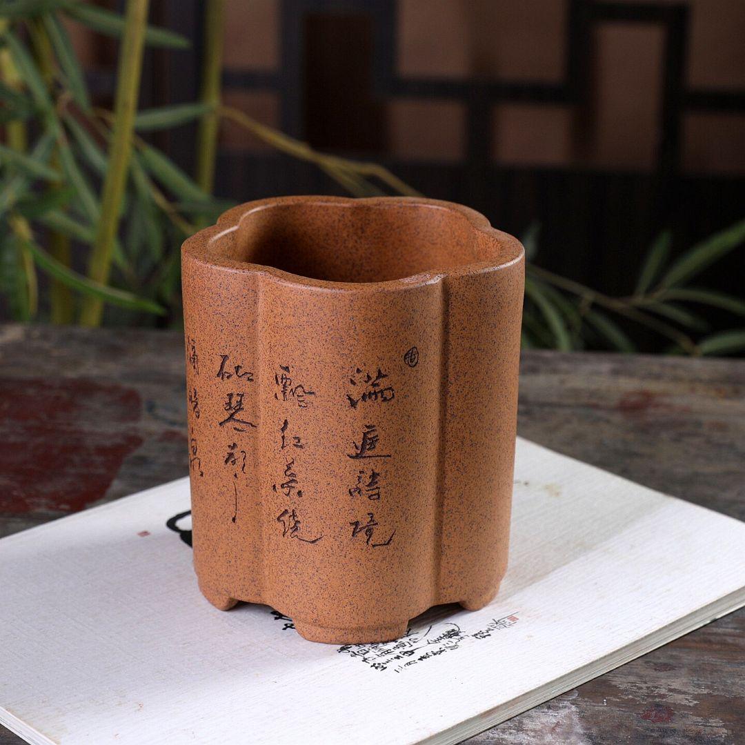 梅花筒 紫砂の鉢 盆栽鉢 植木鉢 小品盆栽鉢 大品盆栽鉢
