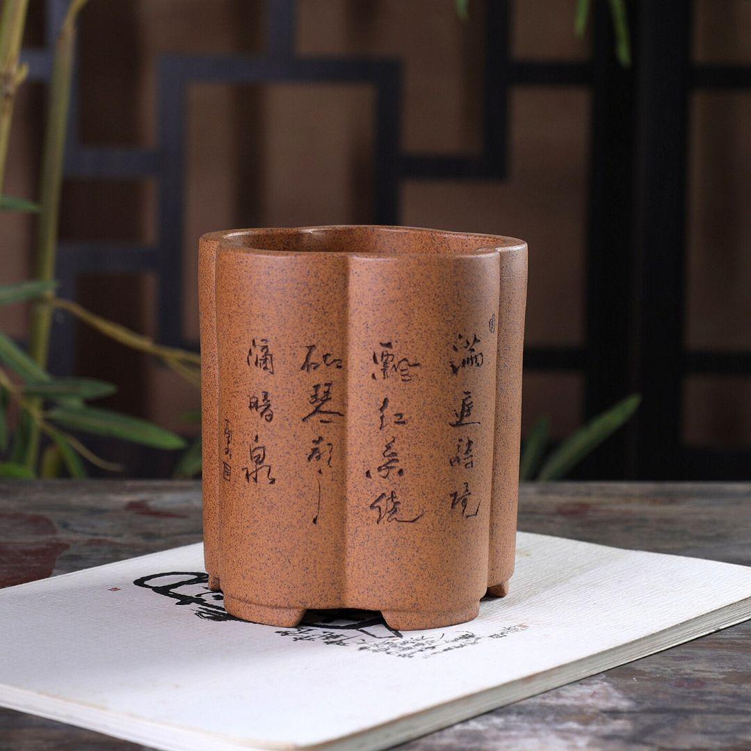 梅花筒 紫砂の鉢 盆栽鉢 植木鉢 小品盆栽鉢 大品盆栽鉢