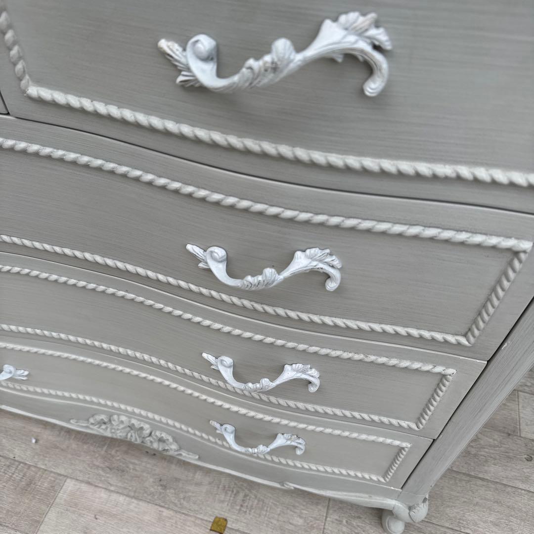 姫家具　チェスト　フレンチ　白家具　猫脚　アンティーク調　②