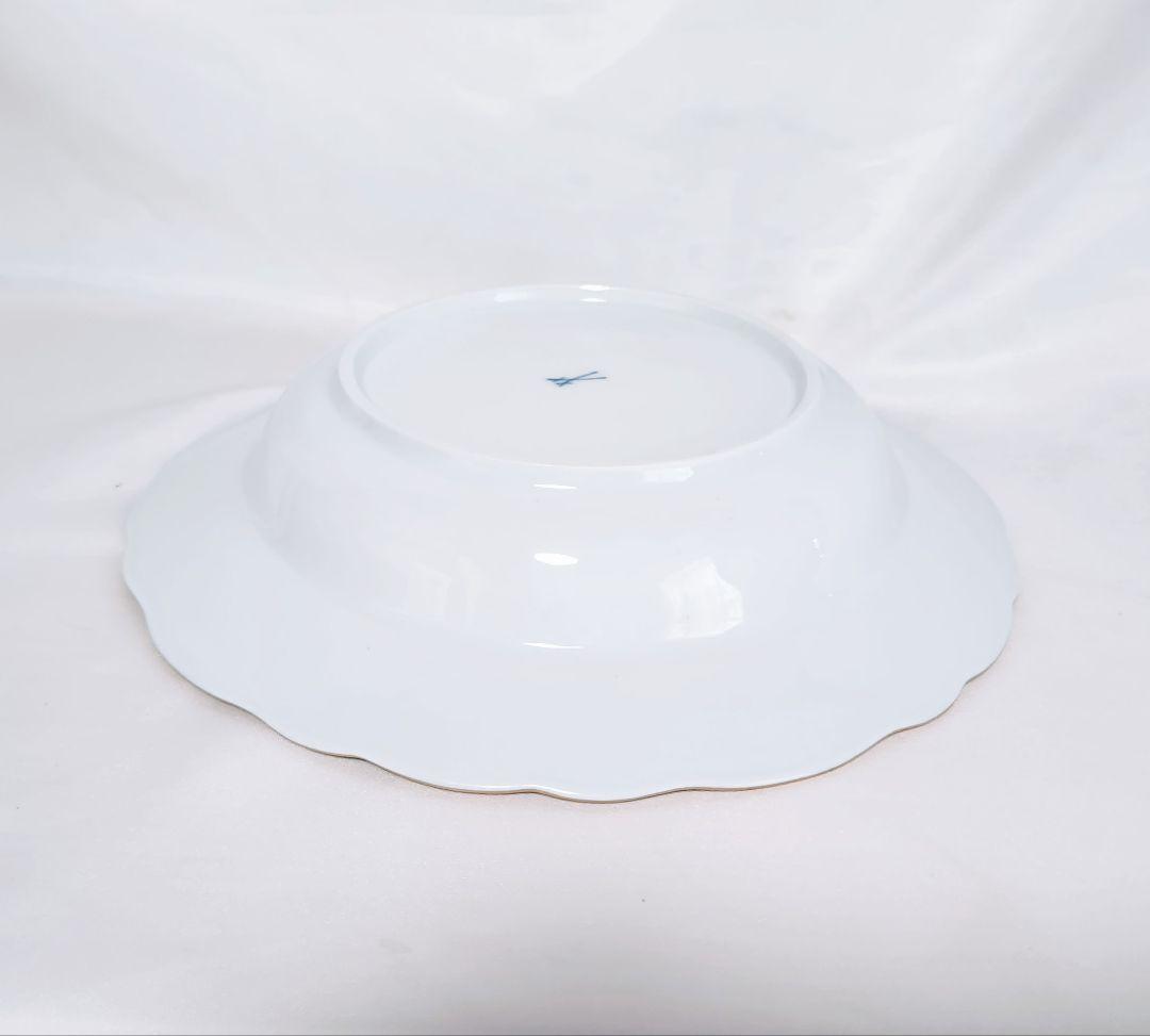 マイセンMEISSEN 【ピンクローズ】23.5cm深皿・ボウル皿【未使用美品】