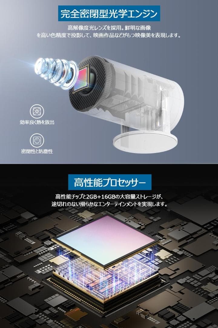 新品未使用　プロジェクター 家庭用 超小型 【2026衝撃作版Android
