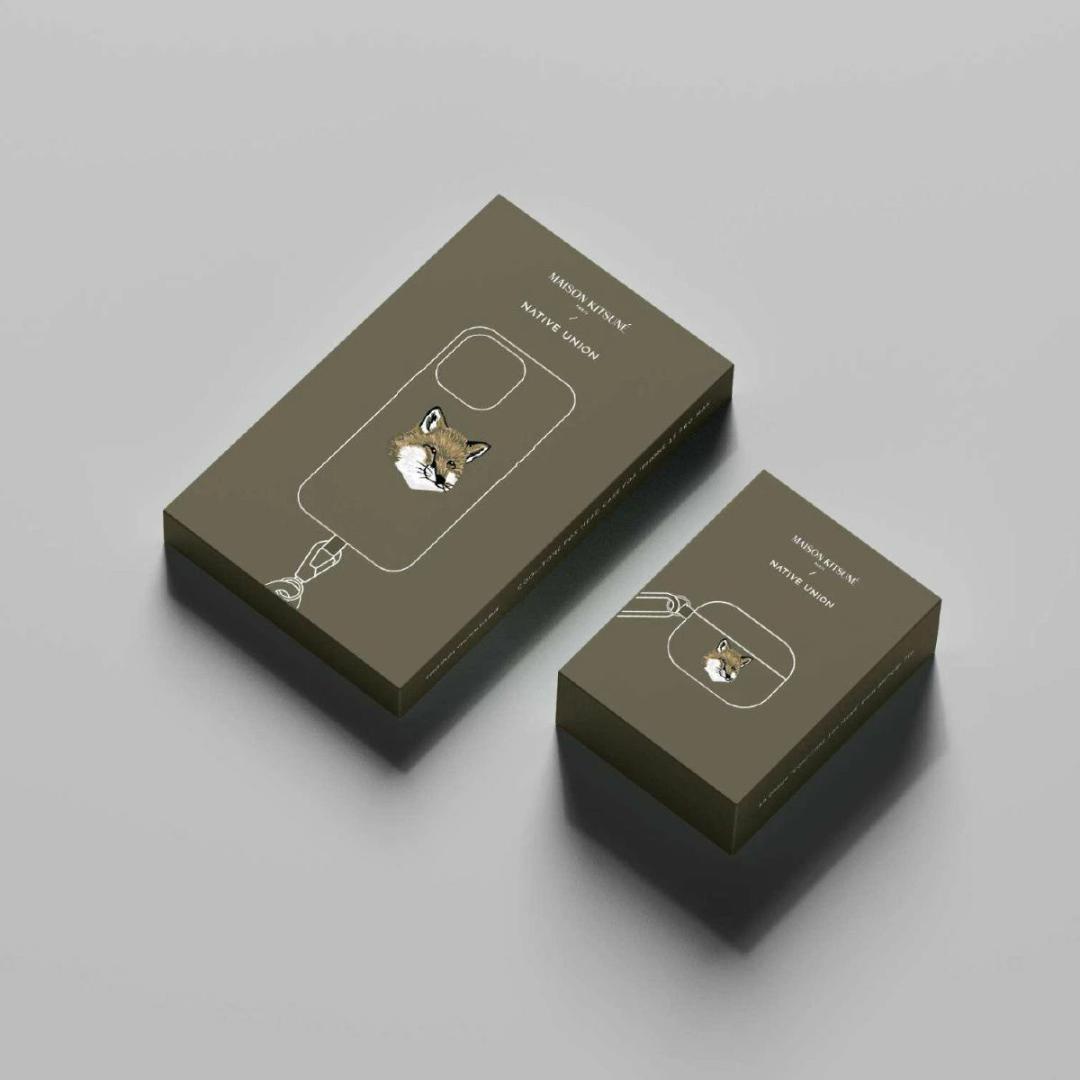 メゾンキツネ モノクロームフォックス iPhone 14 Pro ケース