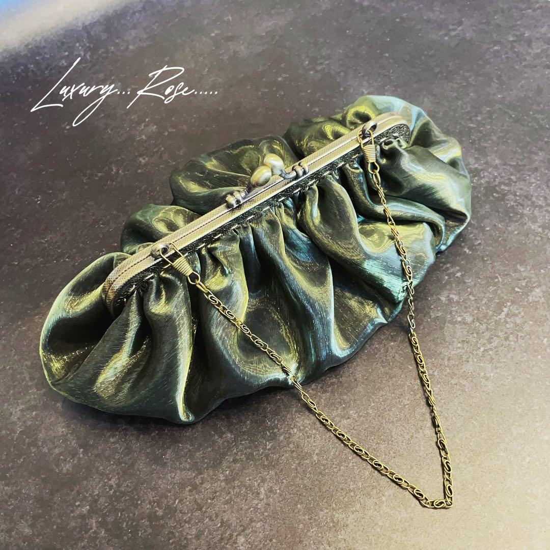 新作貝殻シリーズ玉蟲ブラックグリーン♡上品大人気品コロンふんわりパーティーバッグ