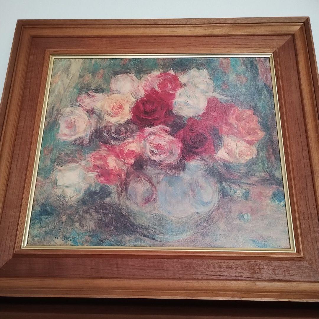 伊藤清永　複製油彩画 バラ