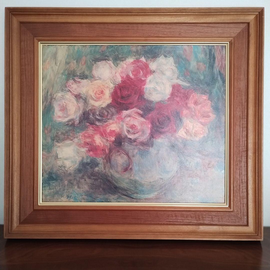 伊藤清永　複製油彩画 バラ