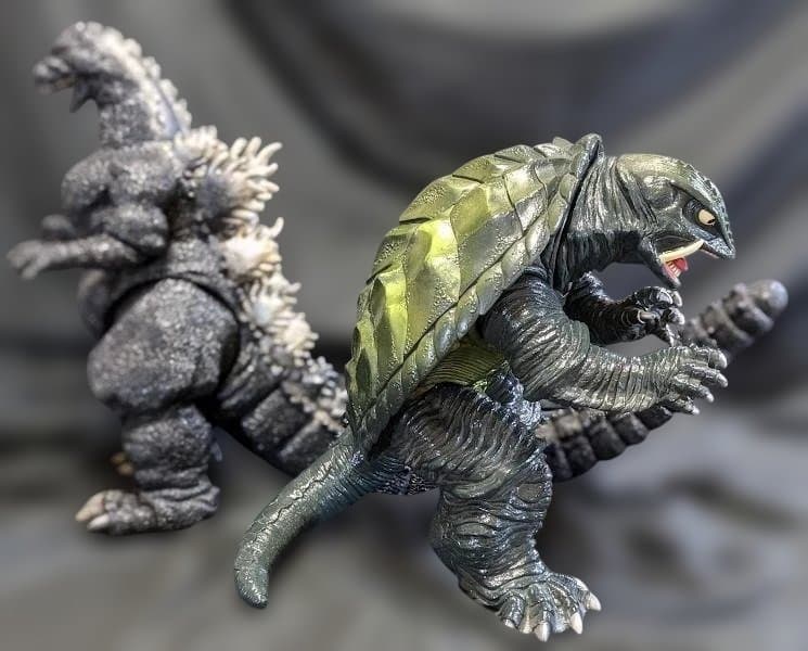 平成ゴジラ1991 ＆ガメラ1995 ビッグスケールソフビ（バンダイ）２体セット