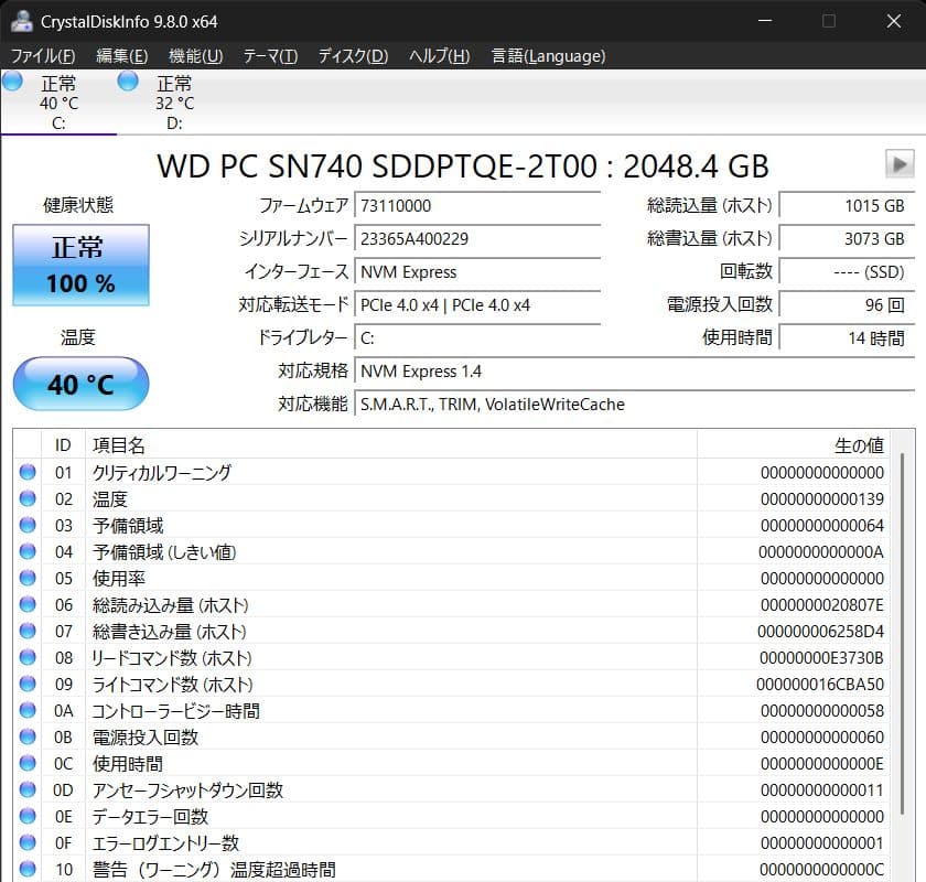 【中古】GPD win mini 2023（R7/64GB/2TB）