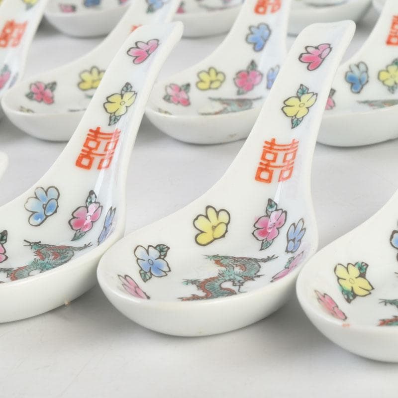 中国　景徳鎮　龍花文　レンゲ　35点まとめて　C　A22