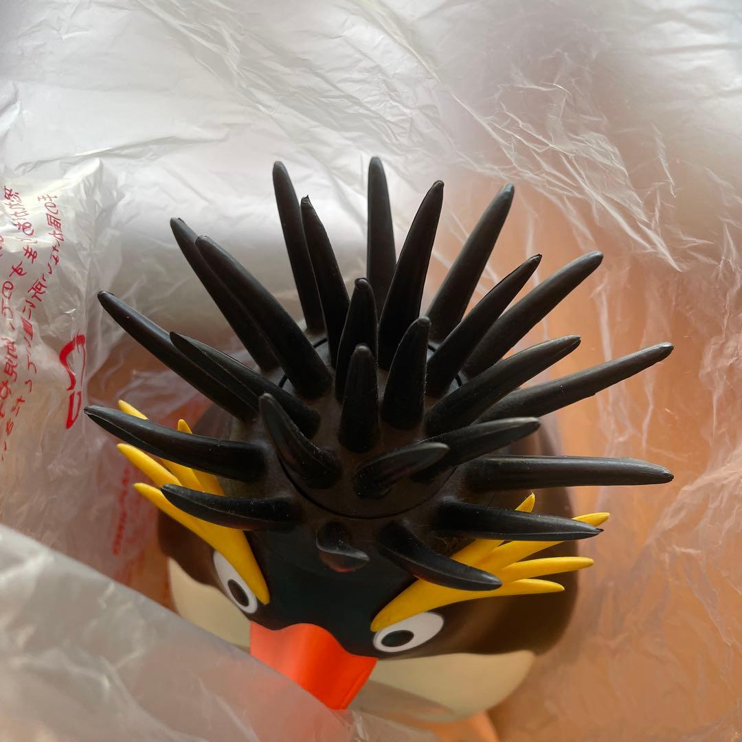 レトロ　イワトビペンギン　黒(白) 目覚まし時計